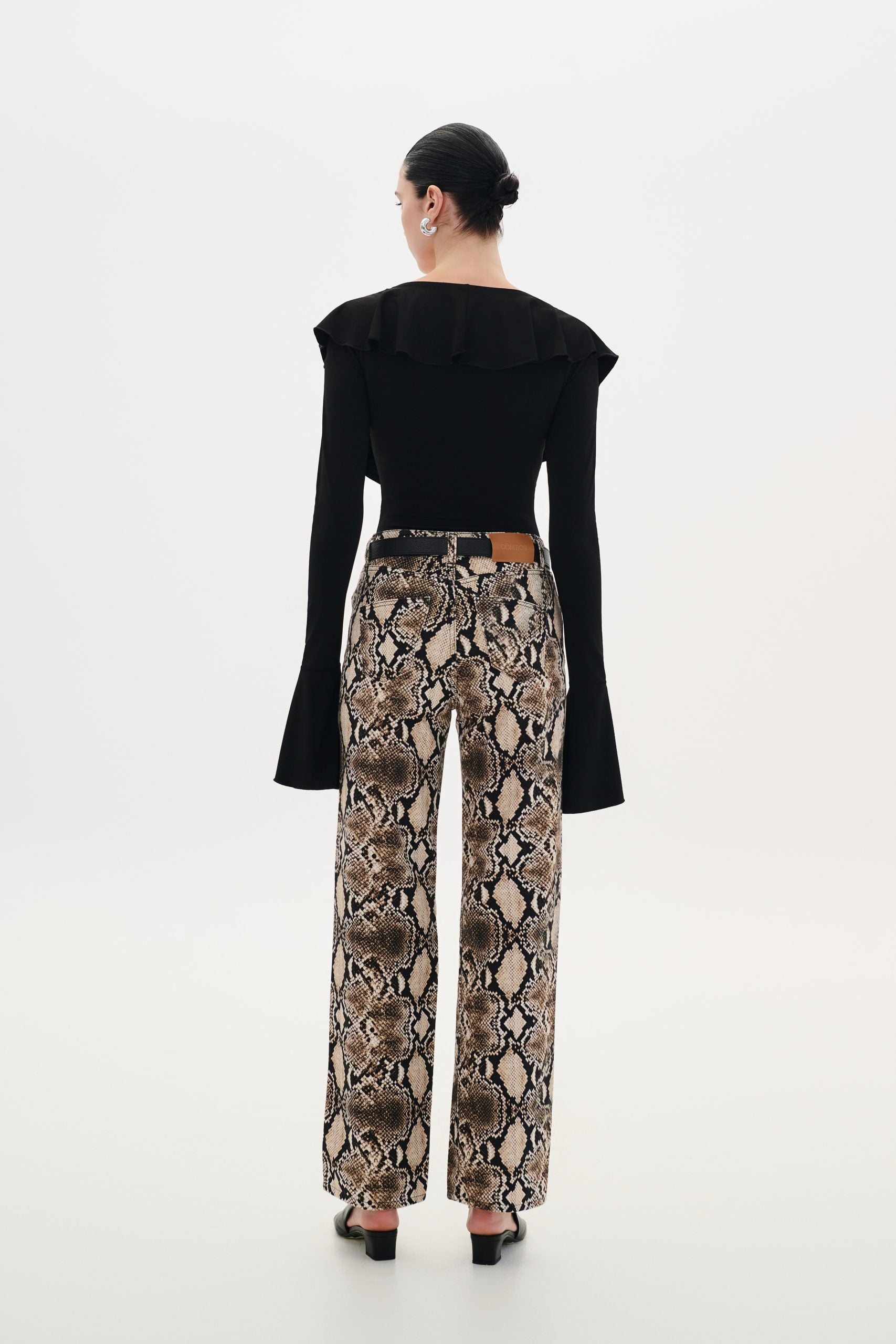 Bodysuit Ruffles Black