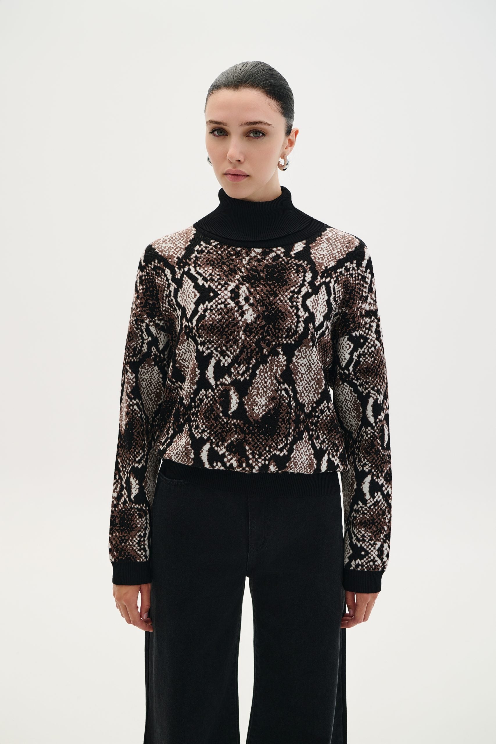 Blouse Turtleneck Python