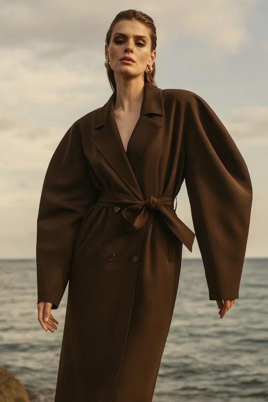 NORA TRENCH COAT - BROWN