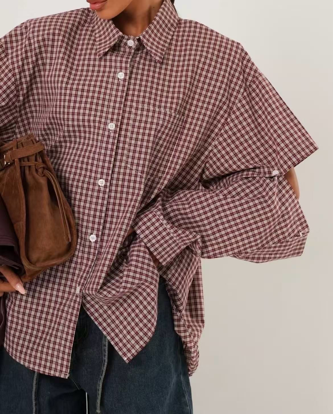 Erya Oversized Shirt - Bordeaux
