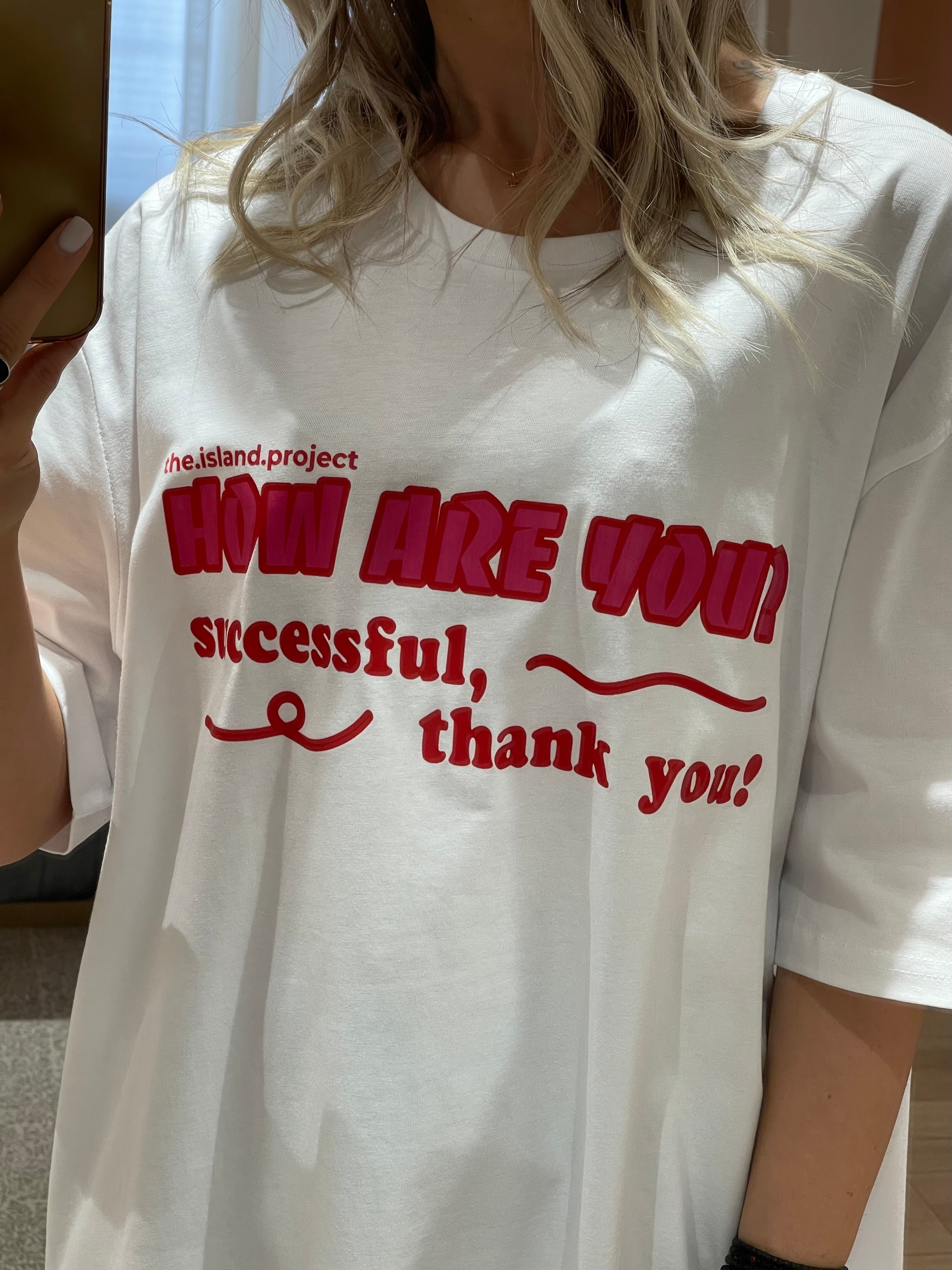 Unisex Oversized Tshirt “How are you” White