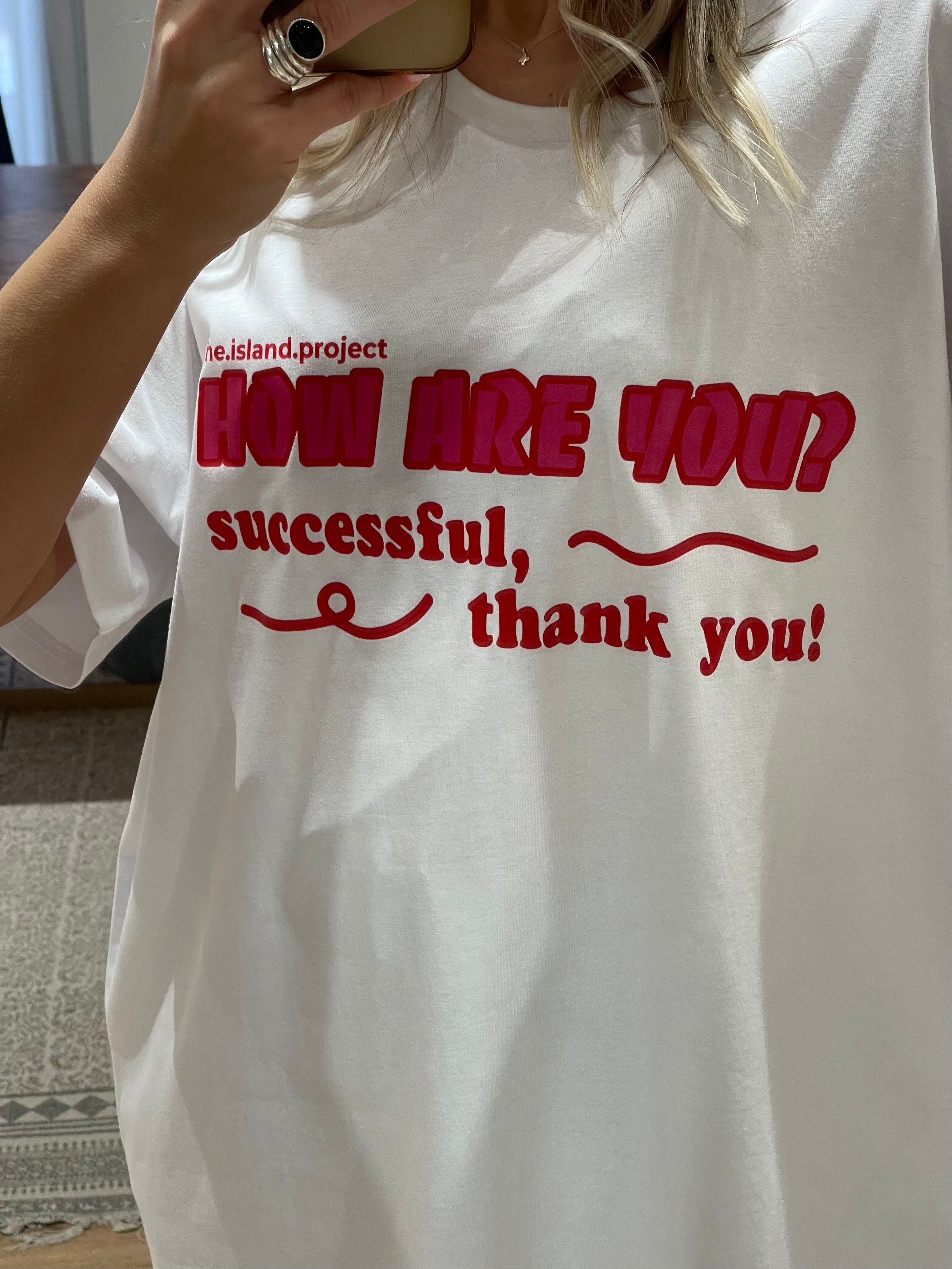 Unisex Oversized Tshirt “How are you” White