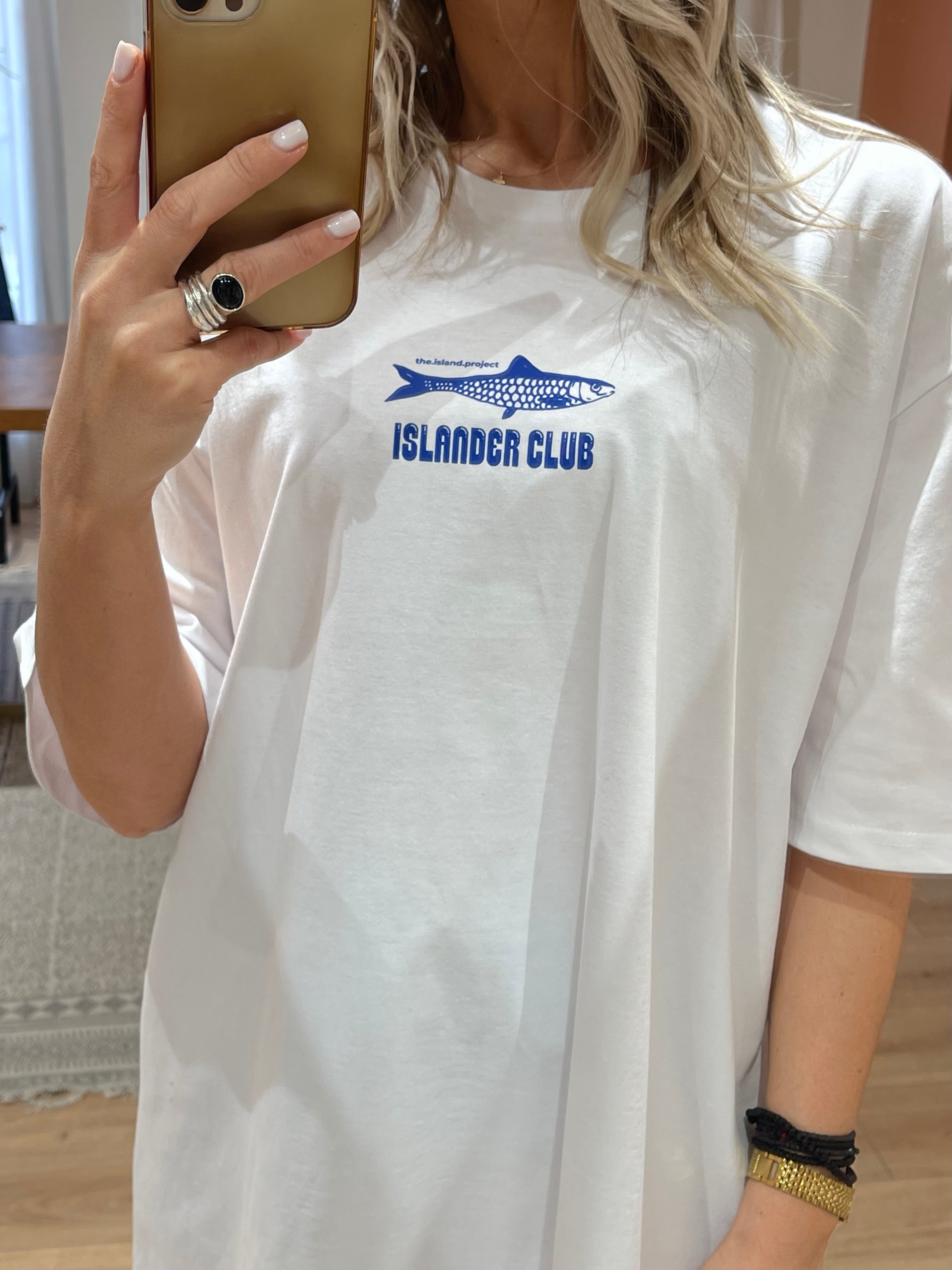 Unisex Oversized Tshirt “Islander Club” White