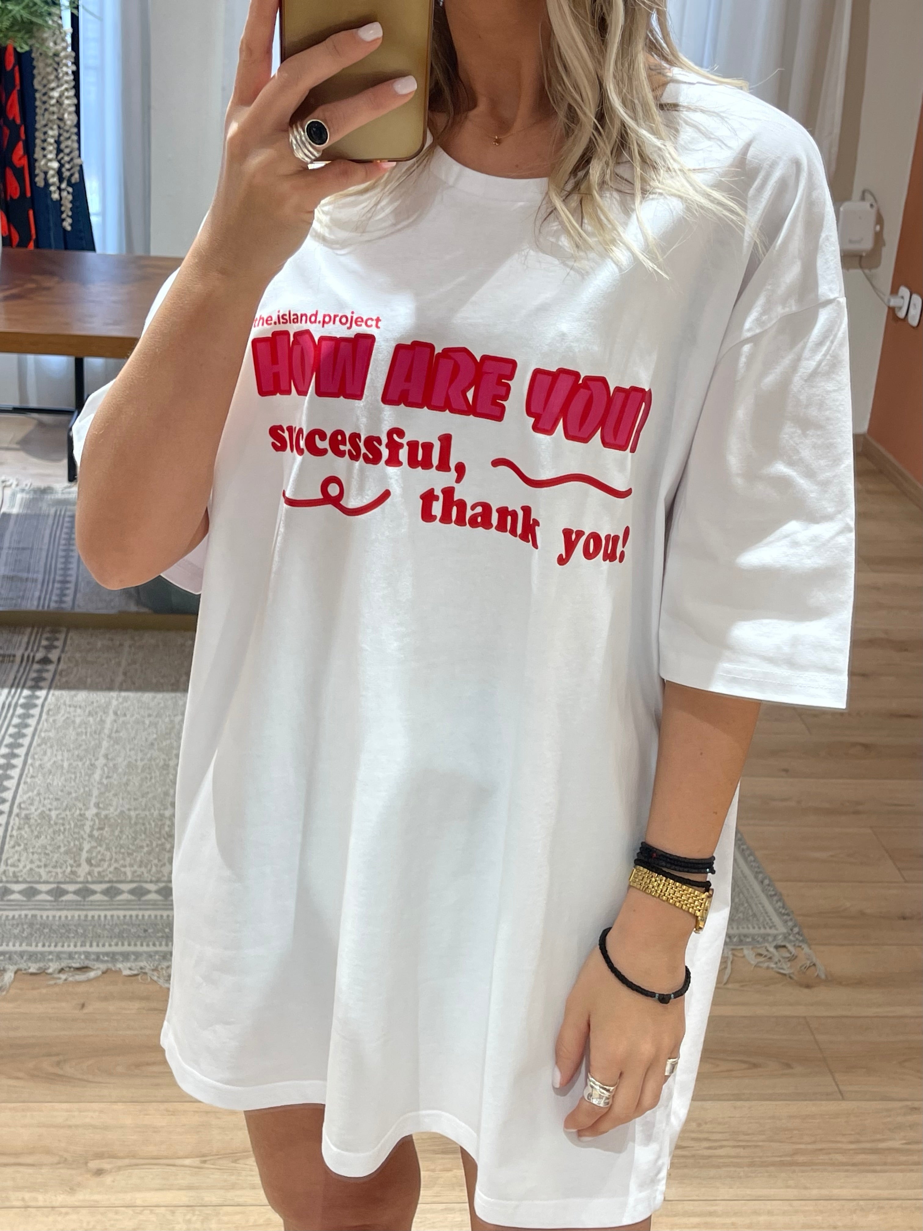 Unisex Oversized Tshirt “How are you” White