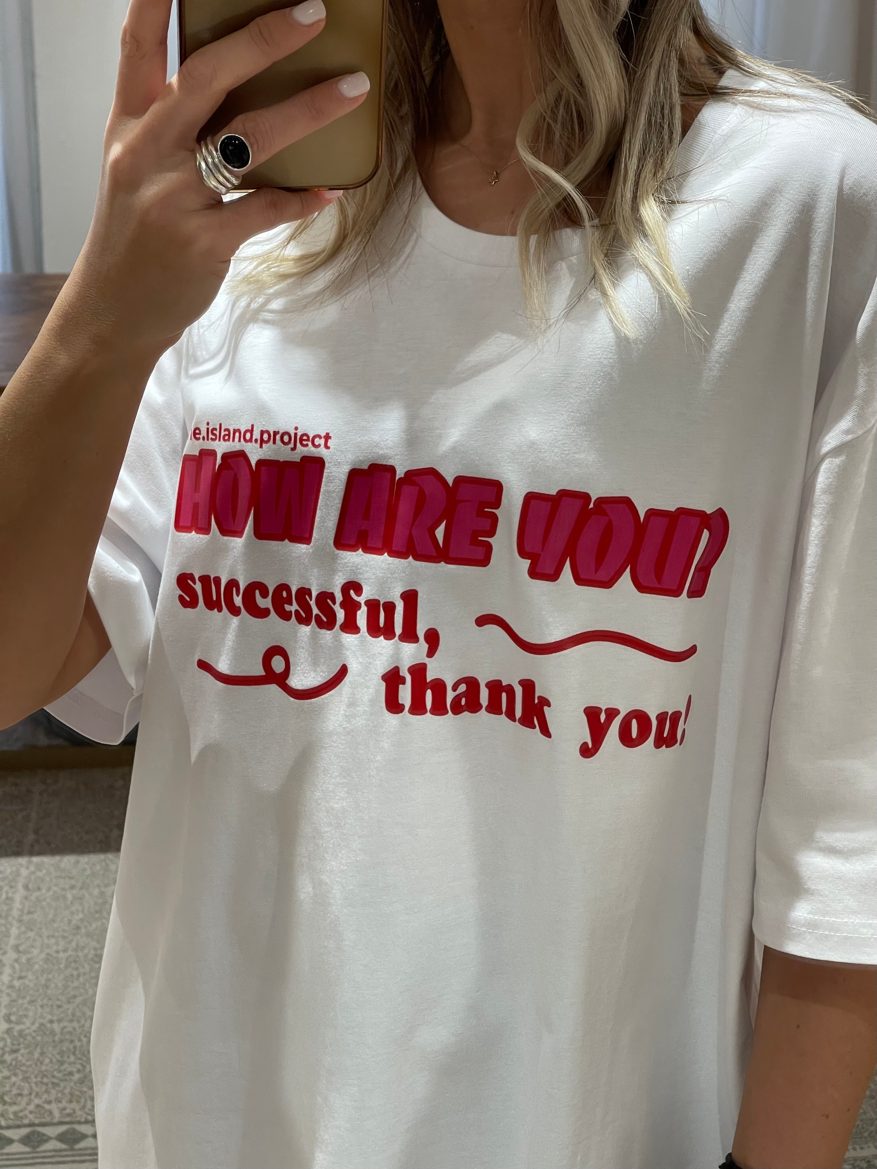 Unisex Oversized Tshirt “How are you” White