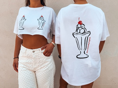 Unisex oversized T-shirt ‘κάτι από παλιά’ λευκό