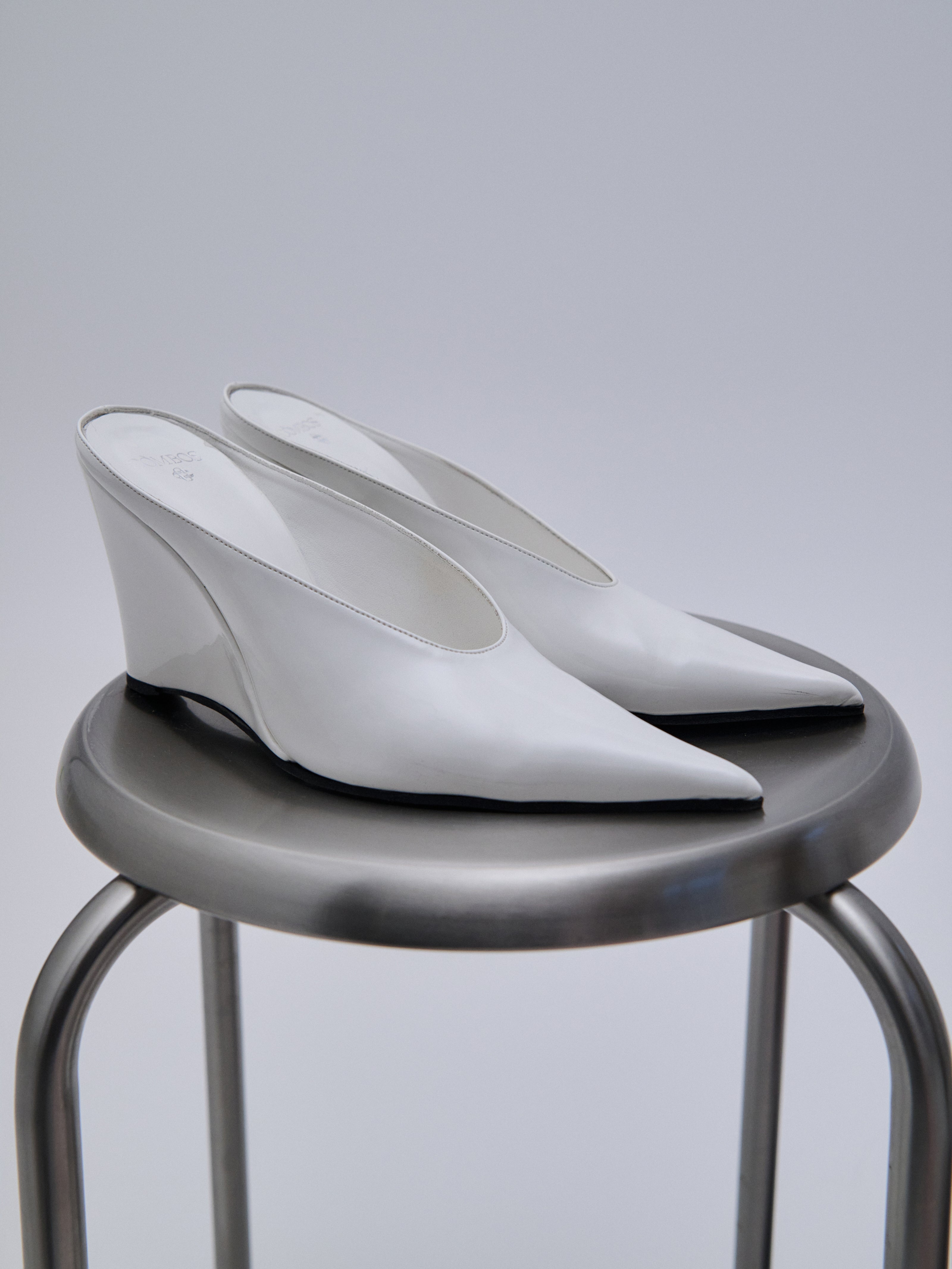 Mules Patent White