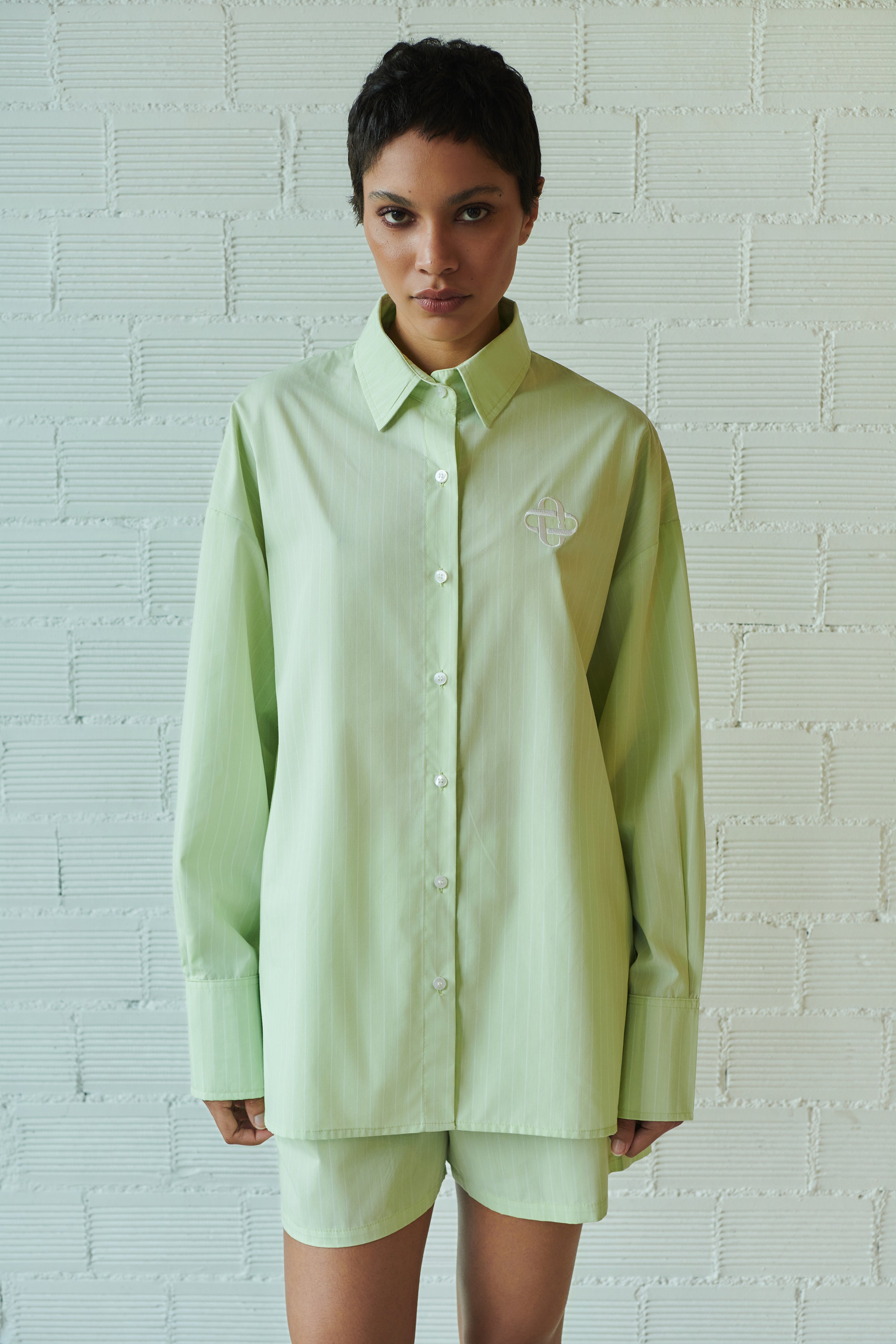 Shirt Striped Pistachio