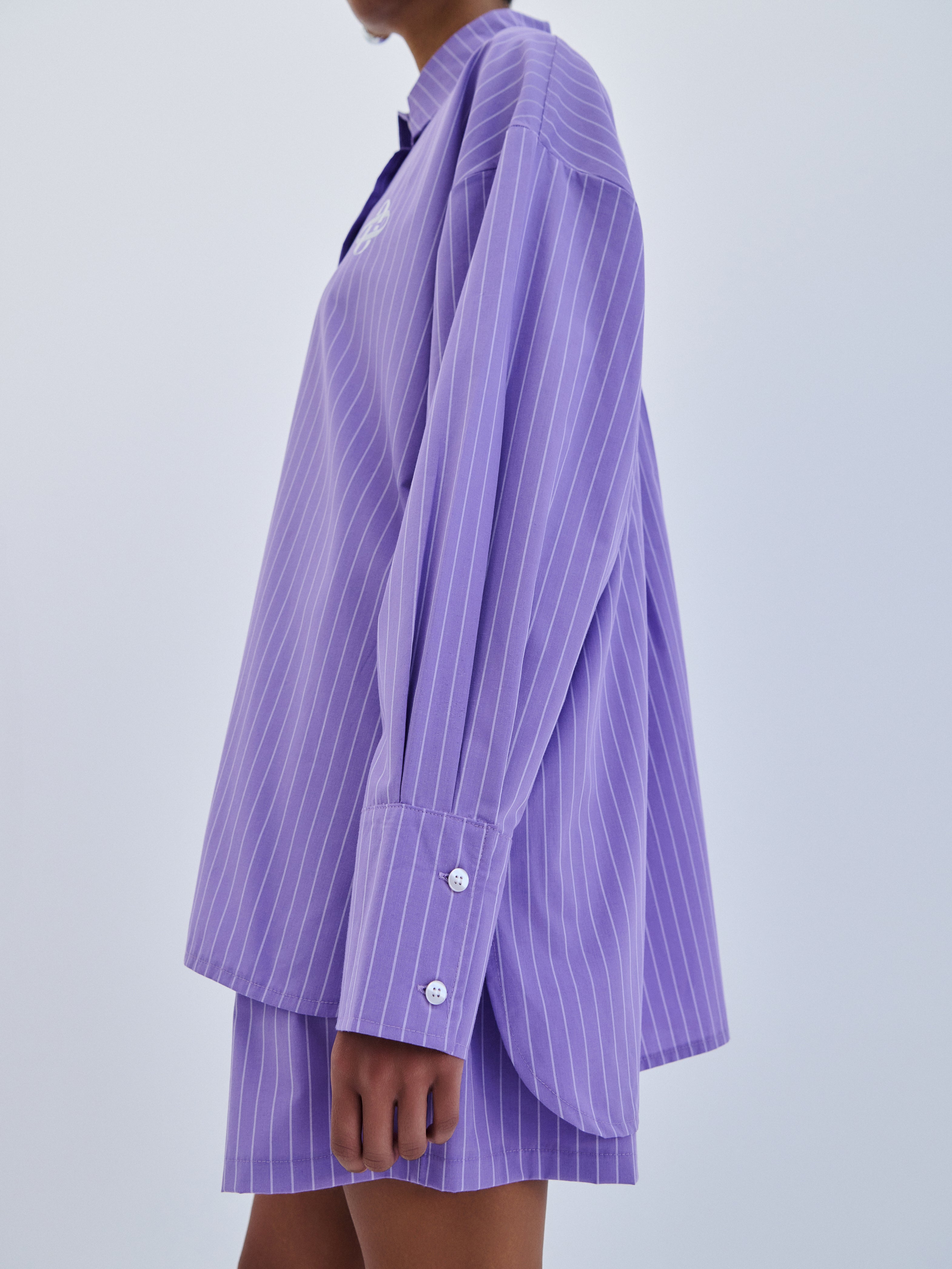 Shirt Striped Purple