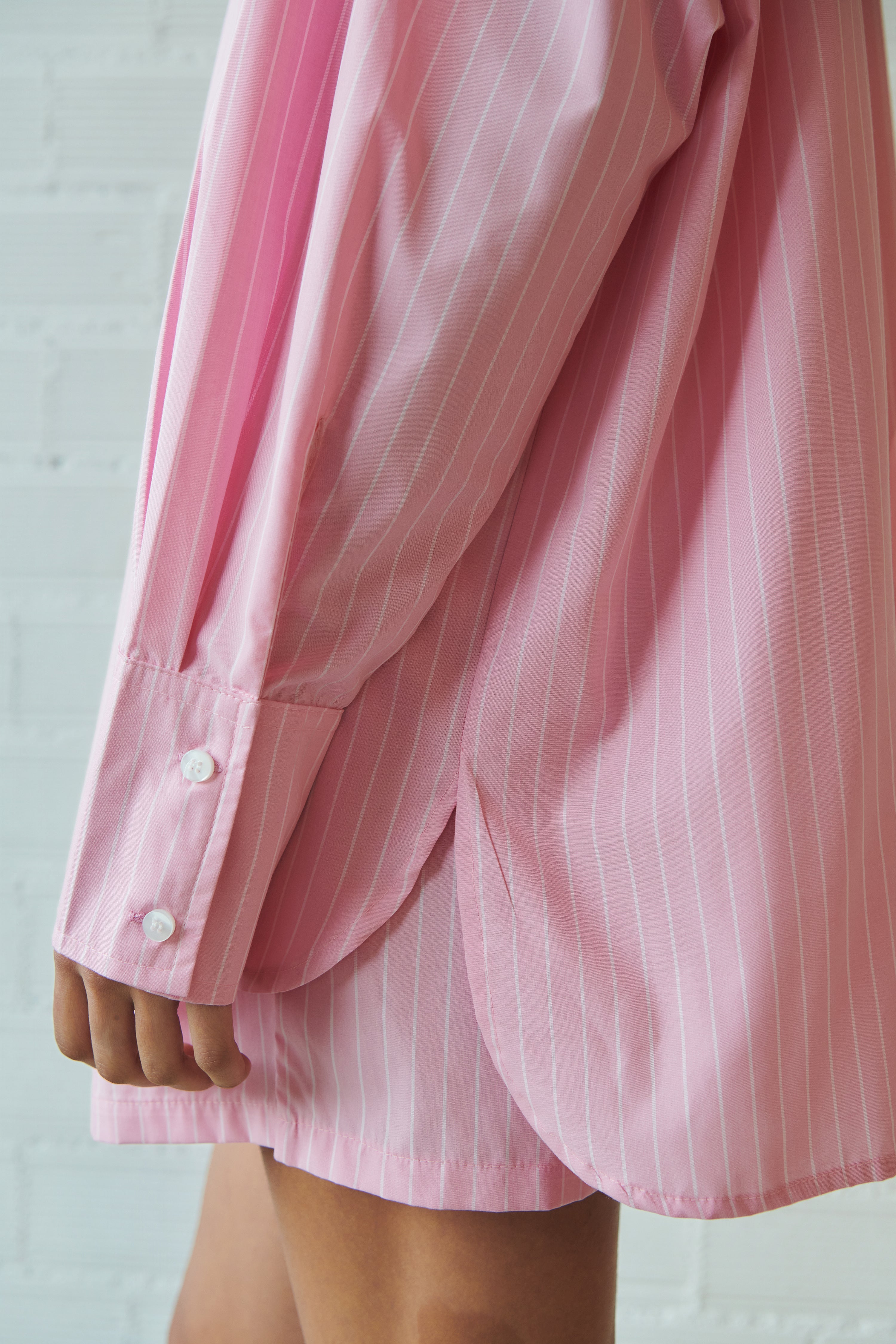 Shirt Striped  Baby Pink