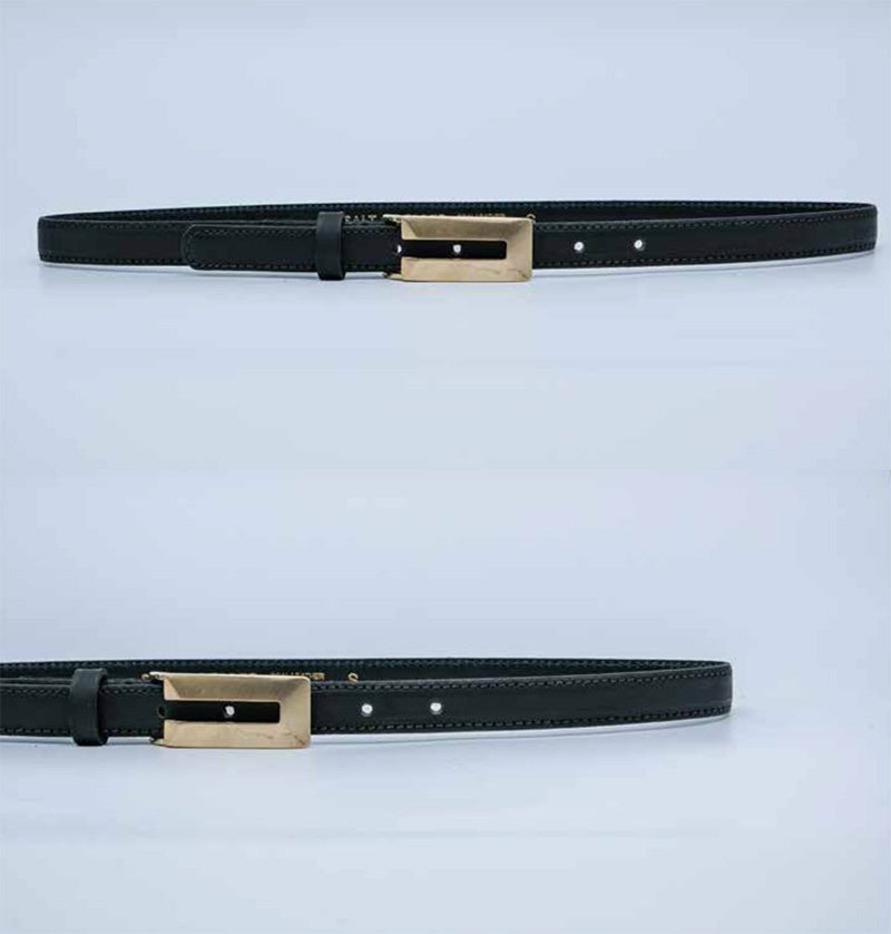 Clarissa Black Leather Belt