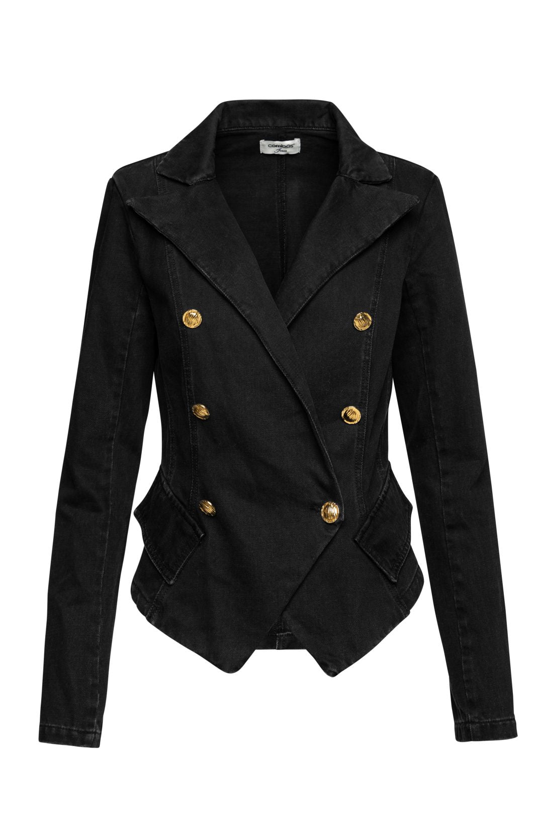 Denim Blazer Gold Buttons