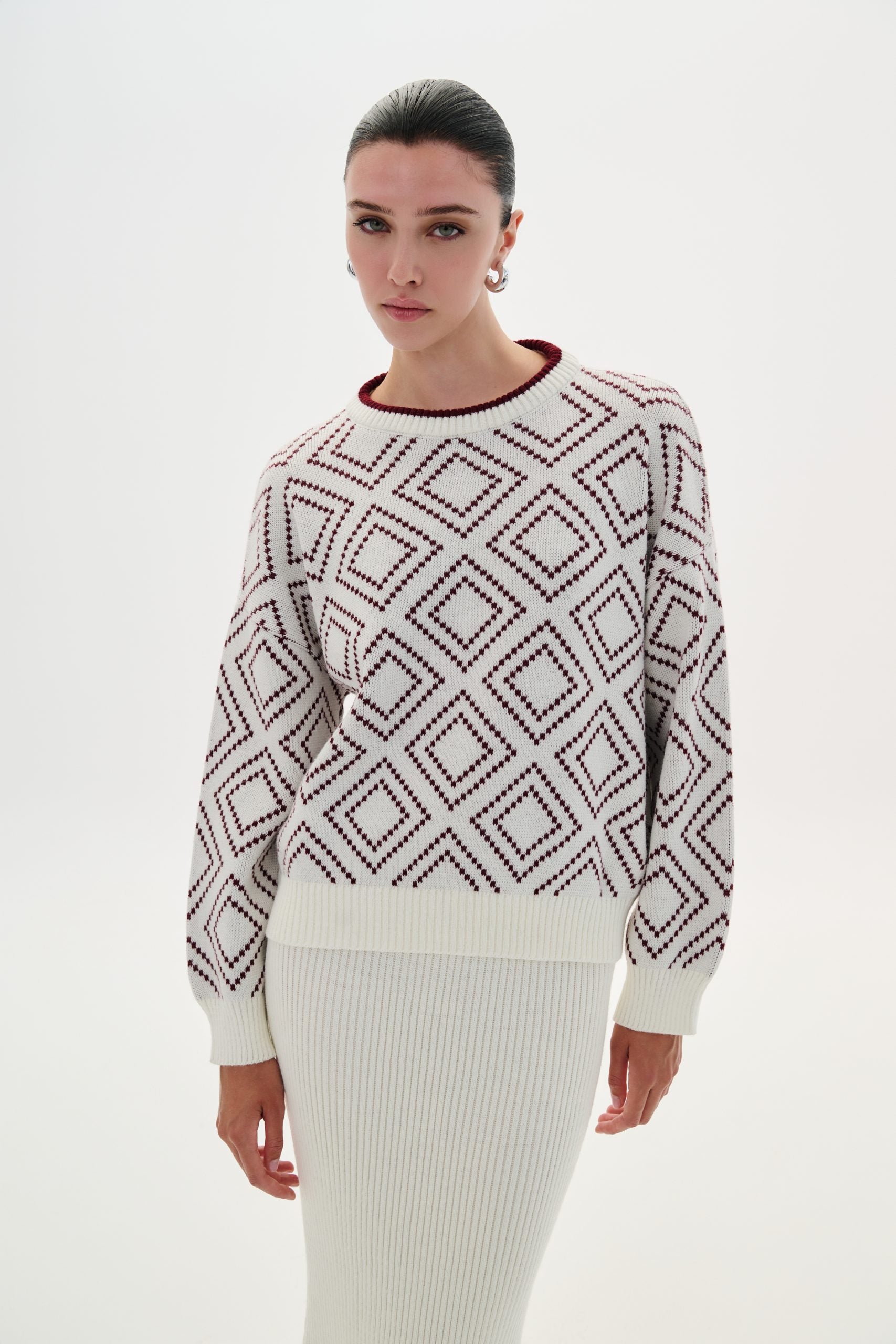 Blouse Rhombus Two-Tone
