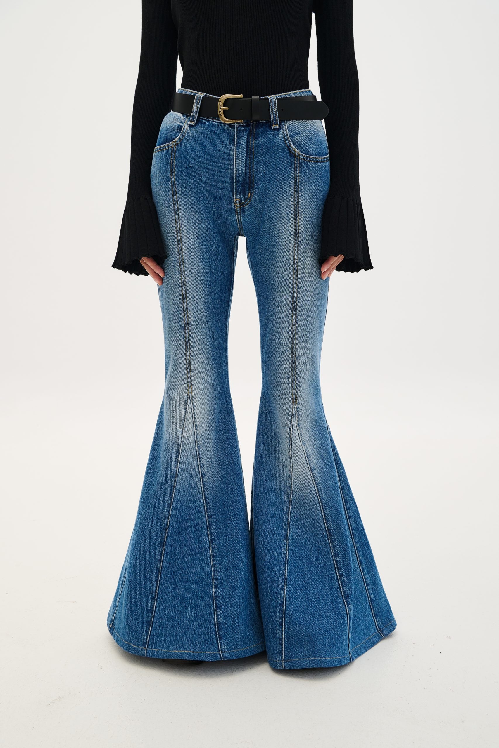 Denim Trouser Flare Seam