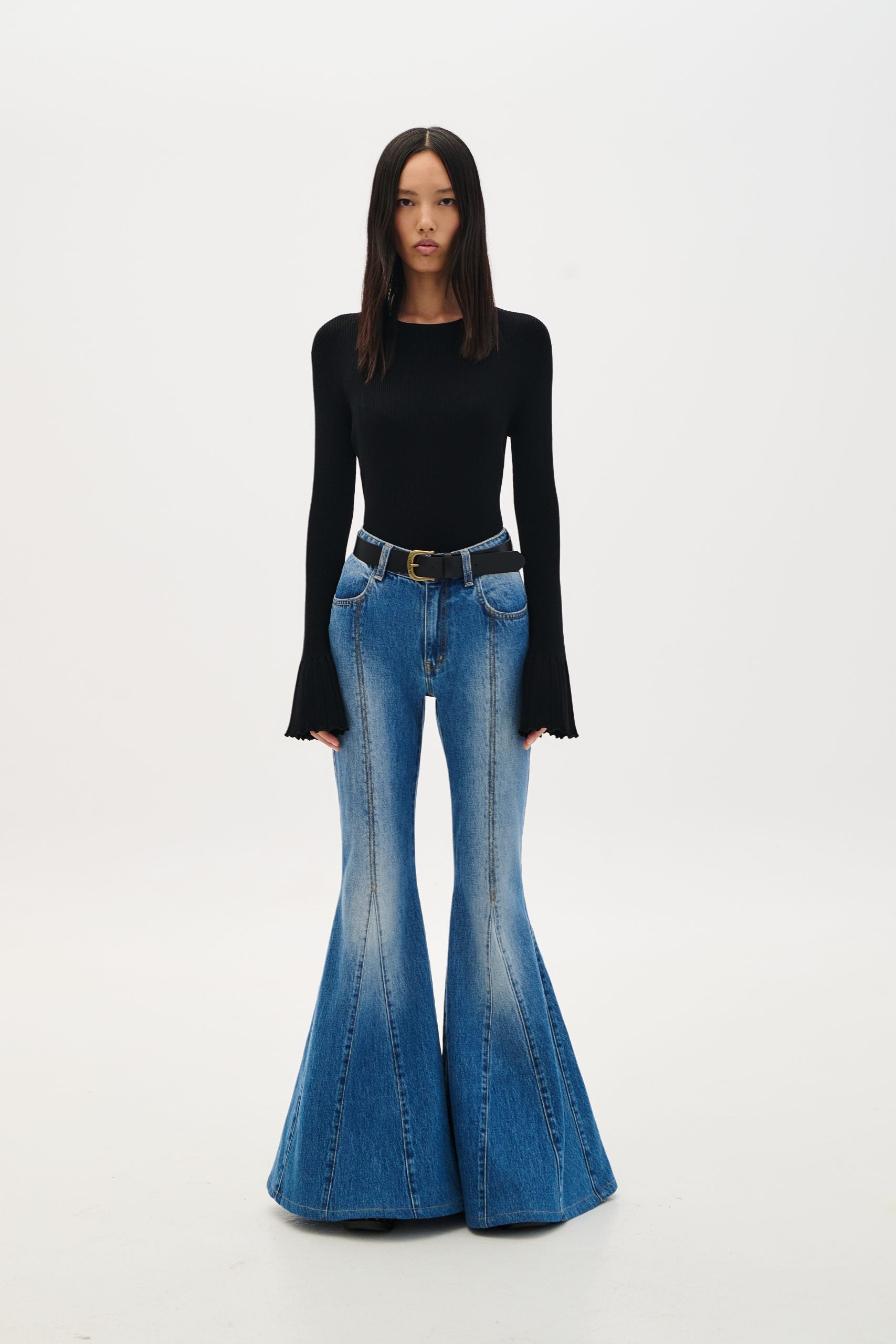 Denim Trouser Flare Seam