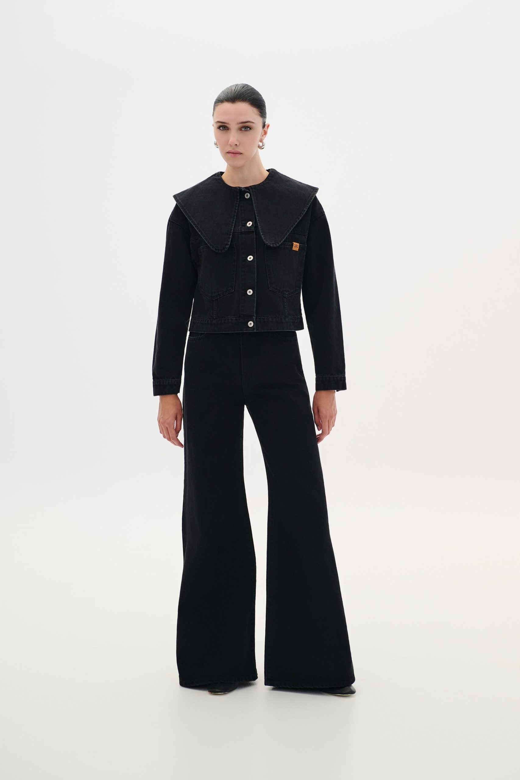 Denim Trouser Flare - Black