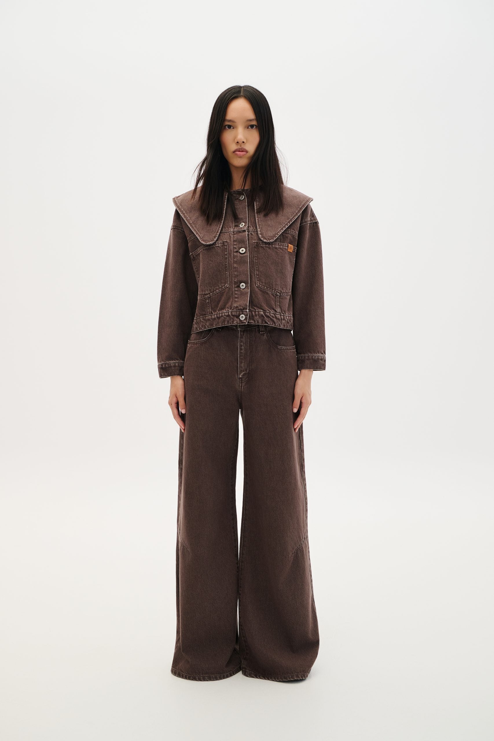 Denim Trouser Flare - Brown