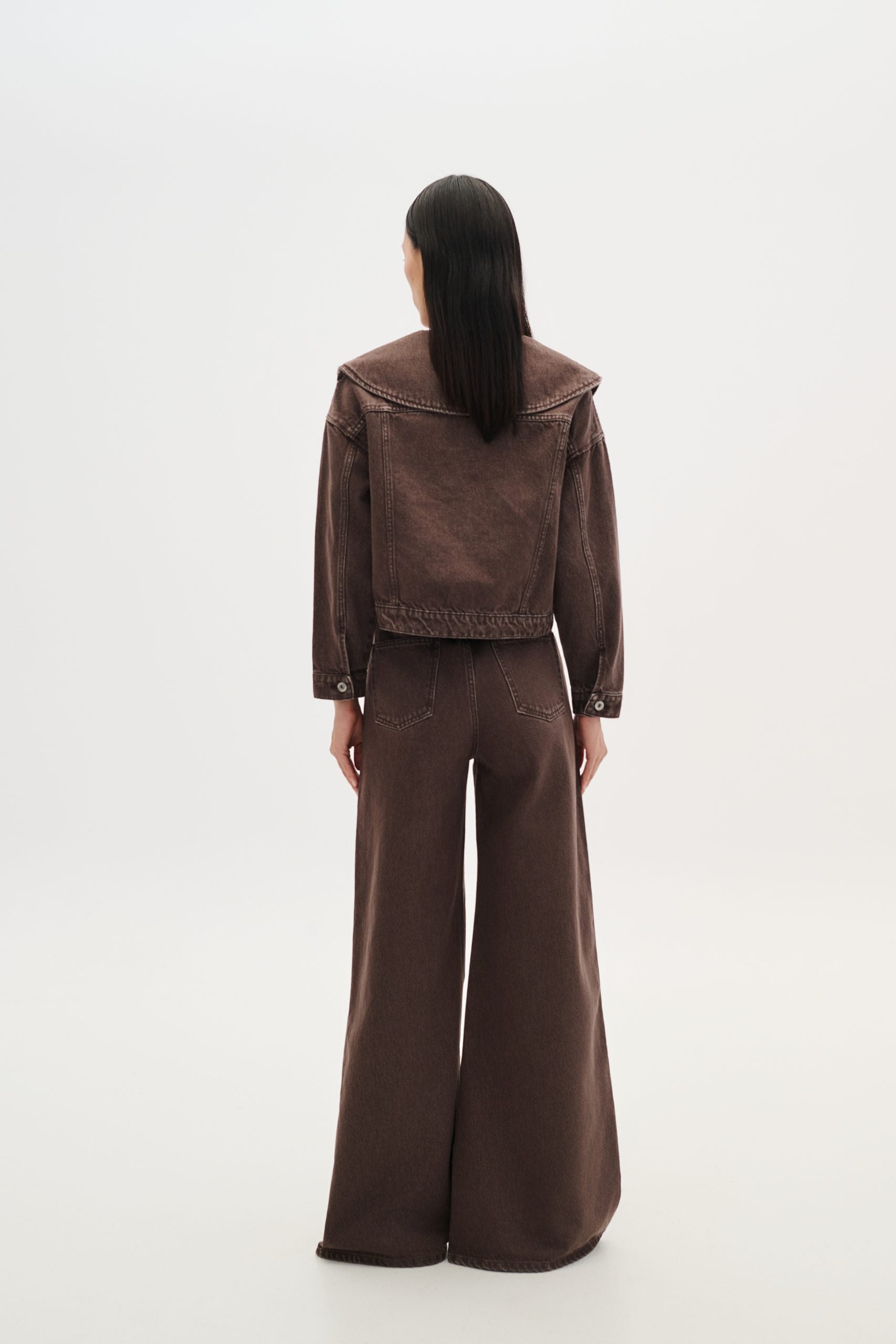 Denim Trouser Flare - Brown
