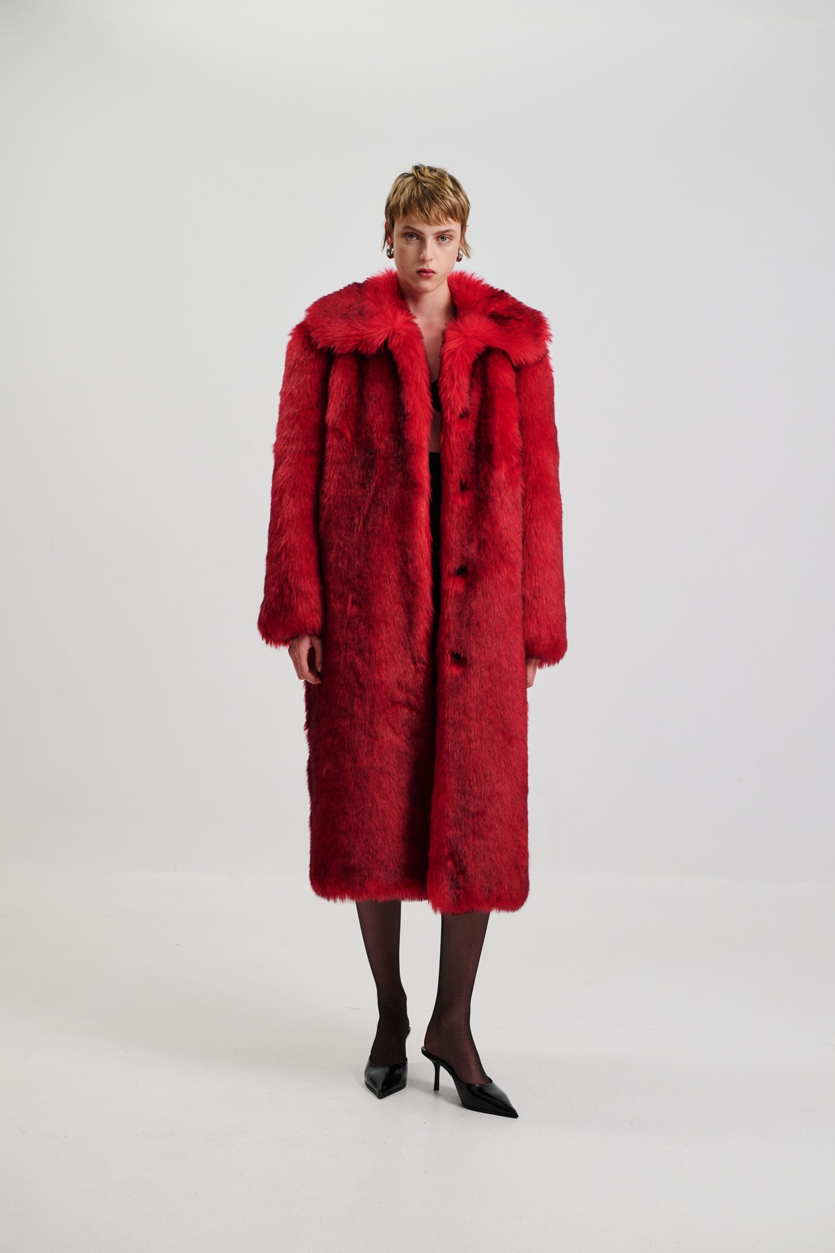 Faux Fur Red