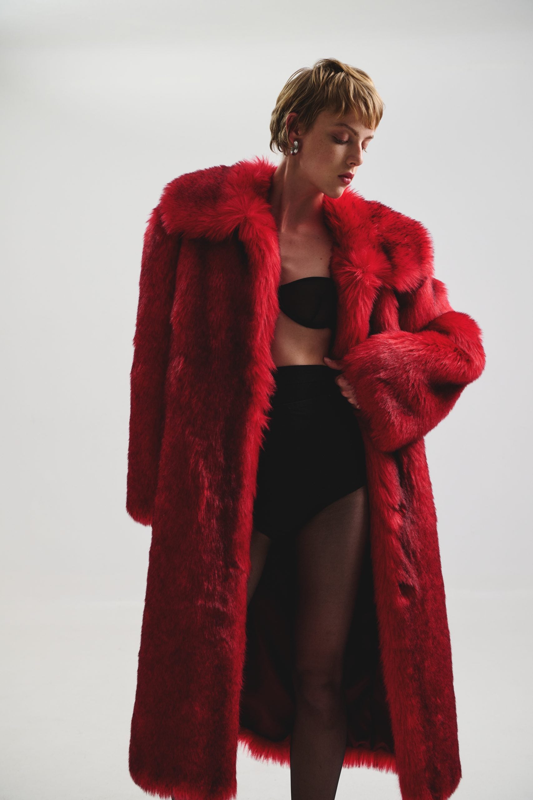 Faux Fur Red